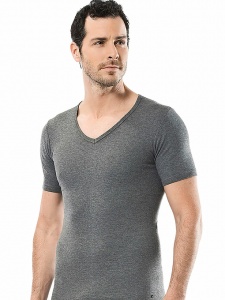 Мужская футболка термо CACHAREL (Серый меланж)