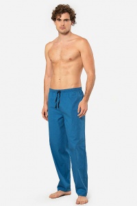 Домашние мужские брюки CACHAREL (Голубой Мелкая Клетка)