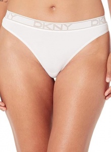 Женские трусы-стринги DKNY Table Tops Cotton (Белый)