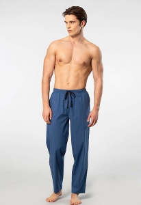 Домашние мужские брюки CACHAREL (Индиго Средняя Клетка)