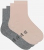 Комплект женских носков DIM Basic Cotton (2 пары) (Розовый/Серый) фото превью 2