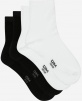Комплект женских носков DIM Basic Cotton (2 пары) (Белый/Черный) фото превью 2