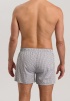 Мужские трусы-шорты HANRO Fancy Woven (Белый-серый) фото превью 3
