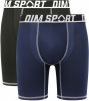 Комплект мужских трусов-боксеров DIM Sport (2 шт) (Черный/Синий) фото превью 1