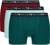 Комплект мужских трусов-боксеров DIM Coton Stretch (3шт) (Мята/Зеленый/Бордо) фото превью 1