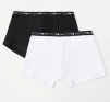Комплект мужских трусов-боксеров DIM Cotton Stretch (3шт) (Черный/Белый/Черный) фото превью 1