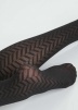 Колготки DIM Herringbone patterns (Черный) фото превью 2