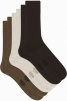 Мужские носки DIM Basic Cotton (3 пары) (Хаки/Коричневый/Бежевый) фото превью 2