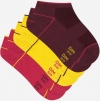 Комплект женских носков DIM Sport (3 пары) (Бордовый/желтый/розовый) фото превью 2