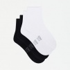 Комплект женских носков DIM Modal (2 пары) (Черный/Белый) фото превью 2