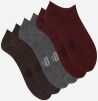 Комплект мужских носков DIM Basic Cotton (3 пары) (Бордовый/Серый/Коричневый) фото превью 2
