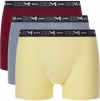 Комплект мужских трусов-боксеров DIM Cotton Stretch (3шт) (Лимонный/Красный/Серый) фото превью 1