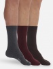 Комплект мужских носков DIM Basic Cotton (3 пары) (Бордовый/Серый/Коричневый) фото превью 1