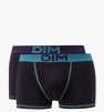 Комплект мужских трусов-боксеров DIM Mix and Colours (2шт) (Черный-Зеленый/Черный-Фиолетовый) фото превью 1