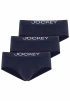 Комплект мужских трусов-слипов JOCKEY Cotton Stretch Comfort (3шт) (Синий) фото превью 1