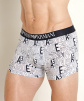 Мужские трусы-боксеры EMPORIO ARMANI (White Logo Print/Marine 61936) фото превью 1