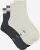 Комплект женских носков DIM Dim skin (2 пары) (Антрацит/Слоновая Кость) фото превью 2