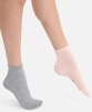 Комплект женских носков DIM Basic Cotton (2 пары) (Розовый/Серый) фото превью 1