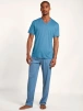 Мужская футболка CALIDA RMX Sleep Weekend (Голубой) фото превью 4