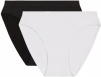 Женские трусы-слипы DIM Les Pockets (2 шт) (Черный/Белый) фото превью 1
