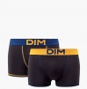 Комплект мужских трусов-боксеров DIM Mix and Colours (2шт) (Черный-Синий/Черный-Желтый) фото превью 1