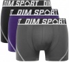 Комплект мужских трусов-боксеров DIM Sport (3шт) (Черный/Серый/Фиолетовый) фото превью 1