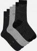 Комплект мужских носков DIM Cotton Style (3 пары) (Черный/Антрацит/Серый) фото превью 2