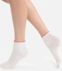 Комплект женских носков DIM Mercerized Cotton (2 пары) (Слоновая Кость/Коралл) фото превью 1
