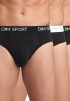 Комплект мужских трусов-слипов DIM Sport (3шт) (Черный) фото превью 2