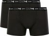 Комплект мужских трусов-боксеров DIM Cotton Stretch (2шт) (Черный/Черный) фото превью 1