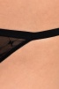 Женские трусы-стринги DKNY Monogram Mesh (Черный) фото превью 4