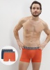 Комплект мужских трусов-боксеров DIM 3D Stay and Fit (2шт) (Оранжевый/Синий) фото превью 2