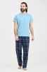 Домашние мужские брюки JOCKEY Just Squared (Голубой) фото превью 4