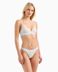 Бюстгальтер с мягкой чашкой EMPORIO ARMANI (Ivory/Lgt Blue Stripe f1030)