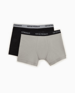 Комплект мужских трусов-боксеров EMPORIO ARMANI (2шт) (Nero/Grigio 03320)