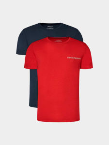 Комплект мужских футболок EMPORIO ARMANI (2шт) (Marine/Red 71435)
