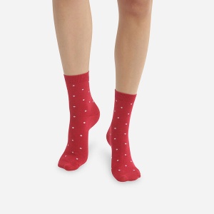 Женские носки DIM Madame (Малиново-Красный люрекс)