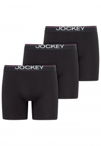 Комплект мужских трусов-боксеров JOCKEY Cotton Stretch Comfort (3шт) (Черный)