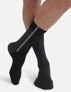 Комплект мужских носков DIM Cotton Style (2 пары) (Черный/Антрацит)