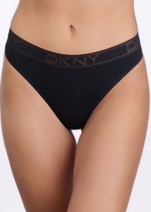 Женские трусы-стринги DKNY Table Tops Cotton (Черный)