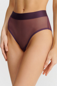 Женские трусы-слипы высокие DKNY Sheers (Сливовый)