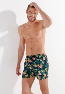 Мужские пляжные шорты HOM Flamingo (Синий)
