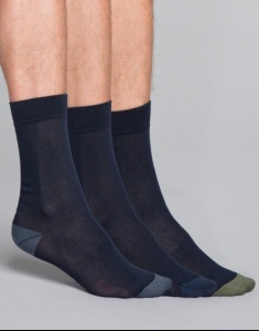 Комплект мужских носков DIM Cotton Style (3 пары) (Синий)
