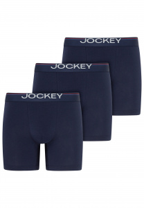 Комплект мужских трусов-боксеров JOCKEY Cotton Stretch Comfort (3шт) (Синий)