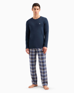 Мужская пижама EMPORIO ARMANI (Marine/Check Olive 75036)