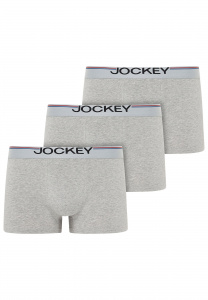 Комплект мужских трусов-боксеров JOCKEY Cotton Stretch Comfort (3шт) (Серый)