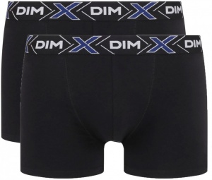 Комплект мужских трусов-боксеров DIM X-Temp (2шт) (Черный/Черный)