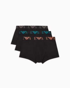 Комплект мужских трусов-боксеров EMPORIO ARMANI (3шт) (Black/Black/Black mc061)