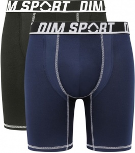 Комплект мужских трусов-боксеров DIM Sport (2 шт) (Черный/Синий)