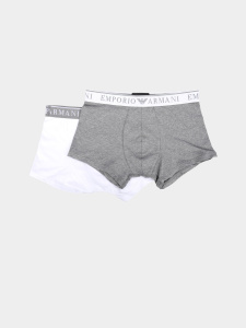 Комплект мужских трусов-боксеров EMPORIO ARMANI (2шт) (Melange Grey/White m8074)
